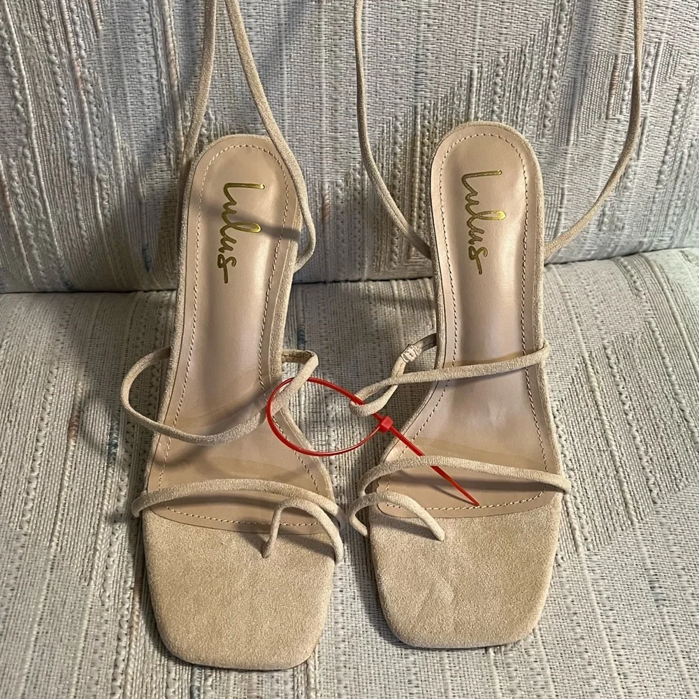 Lulu Beige Strappy Gladiator Heel